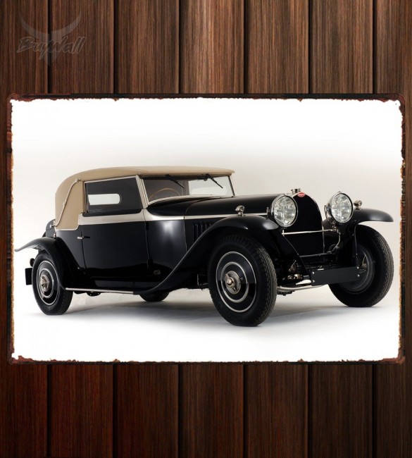 Металлическая табличка Bugatti Type 46 Faux Cabriolet by Veth & Zoon Металлическая табличка Bugatti Type 46 Faux Cabriolet by Veth & Zoon